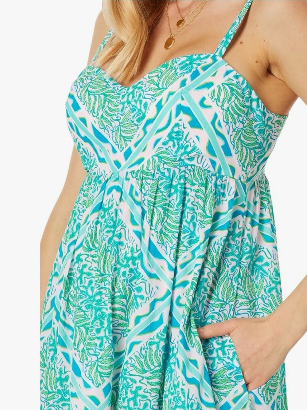 Lilly Pulitzer Prism Blue Good Greef Engineered Maxi Dress - Picture 3 of 13